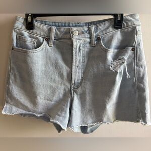 Old Navy Women's OG Straight High Rise Shorts Secret Smooth Pockets Denim Sz 10